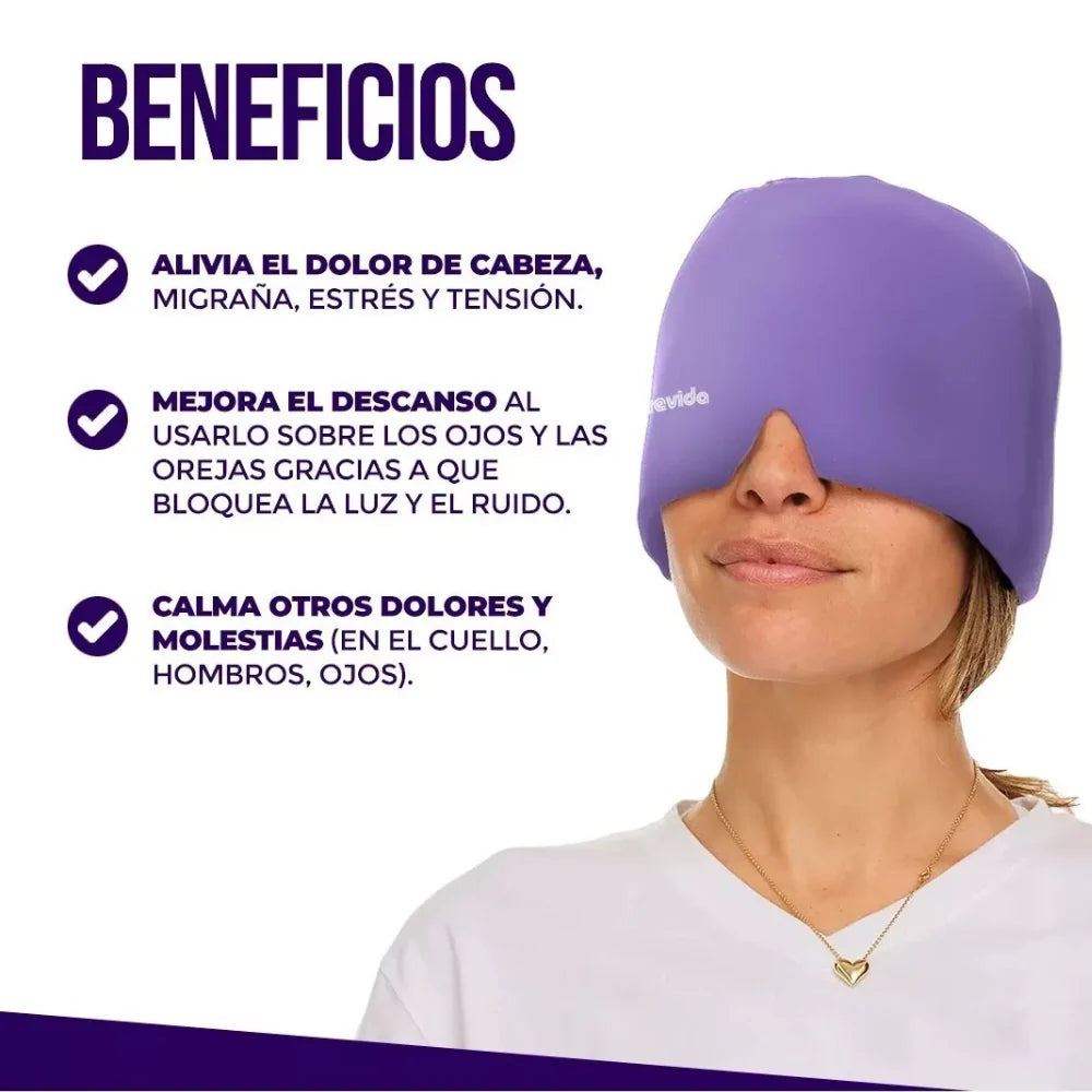 Gorro Gel Alivio Migraña Dolor Cabeza Co